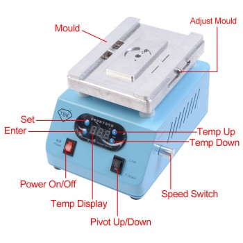 TBK-238 Back Cover Separator Machine for iPhone 8/8 Plus/X/XS 220V EU Plug With Microcomputer Digital Thermostat For DHL Free