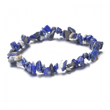 Natural Stone Chip Beads Stretchy Bracelet Ethnic Style Colored Stone Bracelet CX17