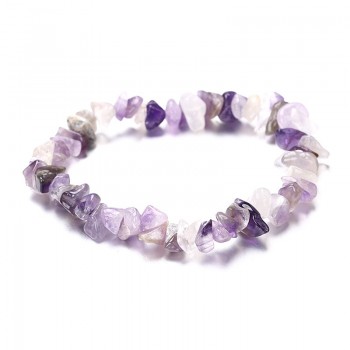Natural Stone Chip Beads Stretchy Bracelet Ethnic Style Colored Stone Bracelet CX17