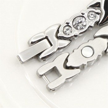 Elegant  Women Stainless Steel Magnetic Balance Bracelets Health Charm Bracelets Hologram Bangles
