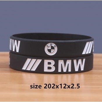 Hot Sale 2pcs Logo Engrave Fashion Bracelets Sport M Power Black Silicone Wristband BMW Club Fans M3 M5 M6 Series White Bangles