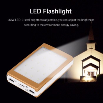 20000mAh Portable Solar Power Bank Case DIY Kit Dual USB Battery Charger w/ Flashlight