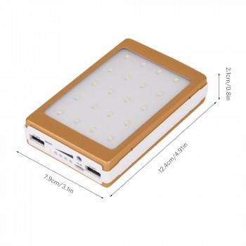 20000mAh Portable Solar Power Bank Case DIY Kit Dual USB Battery Charger w/ Flashlight