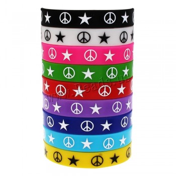 YYW Unisex Turret Games Silicone Heart Jesus Best Friend Star Bracelets Bangles Rubber Flexible Friendship Wristband Bracelets