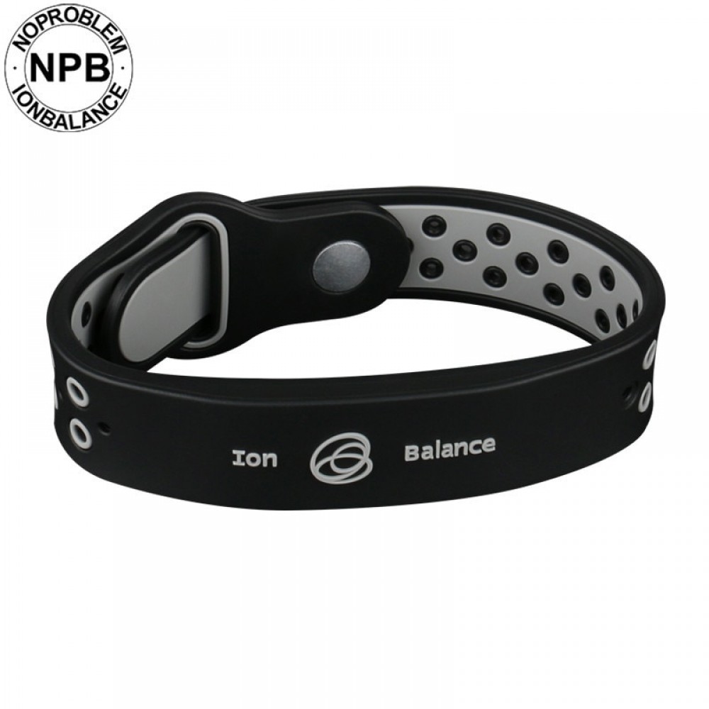Noproblem bio health benifits ion balance power therapy silicone sports choker tourmaline germanium wristband bracelet