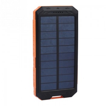 (No Battery) Solar Battery Power Bank Case DIY Kit Digital LCD Display Dual USB Charging Camping Compass LED light Phone Charger