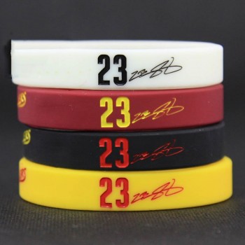 Mens Silicone Basketball Bracelets Lebron James Sport Energy Balance Wristband Power Bangle