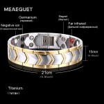 Meaeguet 15mm Wide Titanium Magnetic Health Care Bracelet For Men Jewelry DIY Adjustable Length 8-9