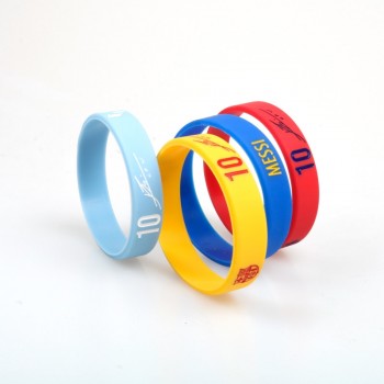 Lionel Messi Silicone bracelet Football Fans Club Silicone Wristband 4 Colors Adult Kids Size Fashion Signature Jewlry for Gift