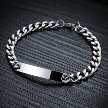 Customize Name Bracelet 316 Stainless Steel ID Bracelet Bangles Personalized Custom Logo Men Jewelry Letters Bracelets For Women