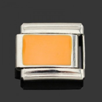 1Pcs 9mm Width Original Daisy Orange White Love Faith Hope Dream Letter Charm Fit Bracelet Stainless Steel Jewelry  Making DJ02