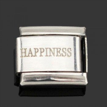 1Pcs 9mm Width Original Daisy Orange White Love Faith Hope Dream Letter Charm Fit Bracelet Stainless Steel Jewelry  Making DJ02