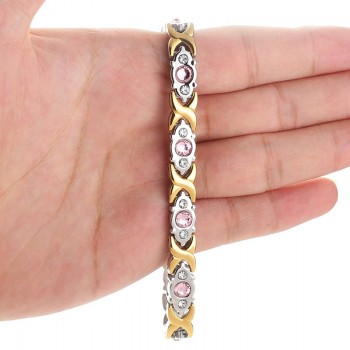 LITTLE FROG Drop-Ship Crystal Gem Bracelet Magnetic Health 4 IN 1 Bio Elements Energy Bracelets Fashion Jewelry for Women Lady