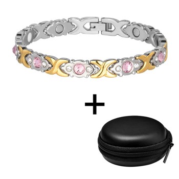 LITTLE FROG Drop-Ship Crystal Gem Bracelet Magnetic Health 4 IN 1 Bio Elements Energy Bracelets Fashion Jewelry for Women Lady