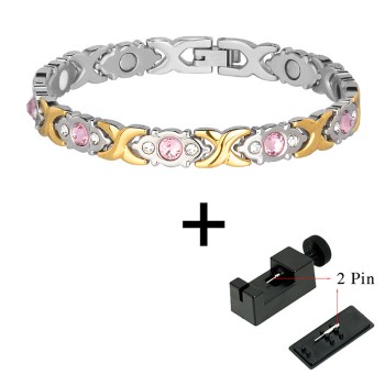 LITTLE FROG Drop-Ship Crystal Gem Bracelet Magnetic Health 4 IN 1 Bio Elements Energy Bracelets Fashion Jewelry for Women Lady