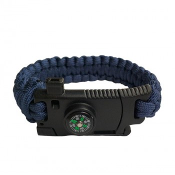 Bracelet For Men Outdoor Camping Rescue Paracord Survival Parachute Cord Multifunctional Braided Rope Adjustable Knife Whistle