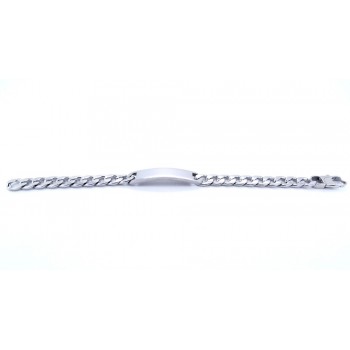 100% Stainless Steel Bracelet 9 mm 8 Inches Curb Cuban Chain Smooth Bar ID Bracelets for Men Women Free Shipping Factory Offer