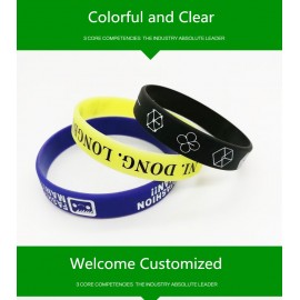 Welcome Customize Silicone Bracelet Your Own Design or Business Logo Wristband Bracelet Create Fashion Jewelry Womenamp;Men Gift