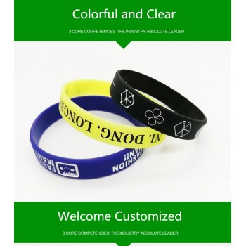Welcome Customize Silicone Bracelet Your Own Design or Business Logo Wristband Bracelet Create Fashion Jewelry Womenamp;Men Gift