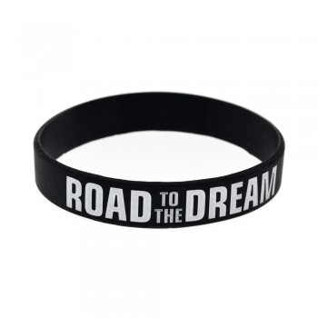 OneBandaHouse 1PC New Design Road to the Dream Silicone Wristband Ink Filled Logo Bracelet Adult Size
