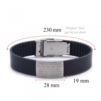 Custom Children ID Bracelet Child Engraved Identification Bracelets Baby SOS Wrist Band Kids Boys ID Safety Silicone Wristbands
