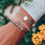 3 Pcs/ Set Punk Hollow Mountain Compass Beads Multilayer Weave Bracelet Set Women Creative Fashion Clothing Accessories