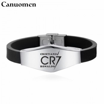 Canuomen Football Star Bracelets Famous Soccer Player Beckham Messi Stainless Steel Adjustable ID Bracelets Man Boy Bracelet