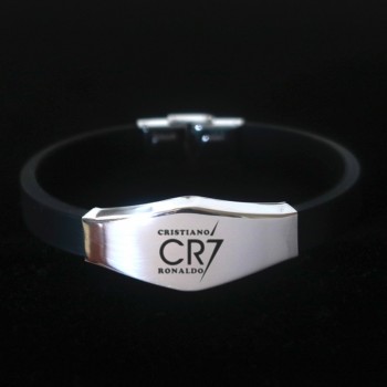 Canuomen Football Star Bracelets Famous Soccer Player Beckham Messi Stainless Steel Adjustable ID Bracelets Man Boy Bracelet
