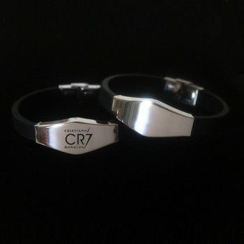 Canuomen Football Star Bracelets Famous Soccer Player Beckham Messi Stainless Steel Adjustable ID Bracelets Man Boy Bracelet