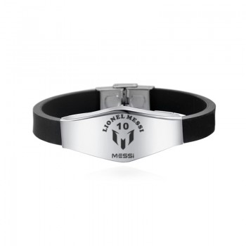 Canuomen Football Star Bracelets Famous Soccer Player Beckham Messi Stainless Steel Adjustable ID Bracelets Man Boy Bracelet