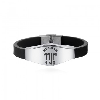 Canuomen Football Star Bracelets Famous Soccer Player Beckham Messi Stainless Steel Adjustable ID Bracelets Man Boy Bracelet