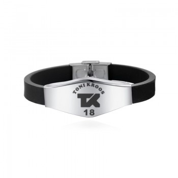 Canuomen Football Star Bracelets Famous Soccer Player Beckham Messi Stainless Steel Adjustable ID Bracelets Man Boy Bracelet