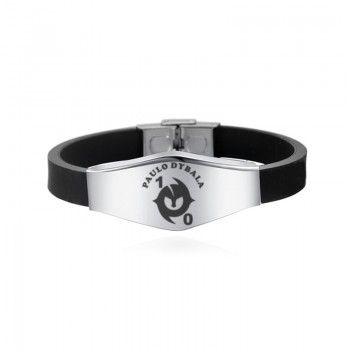 Canuomen Football Star Bracelets Famous Soccer Player Beckham Messi Stainless Steel Adjustable ID Bracelets Man Boy Bracelet