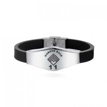Canuomen Football Star Bracelets Famous Soccer Player Beckham Messi Stainless Steel Adjustable ID Bracelets Man Boy Bracelet
