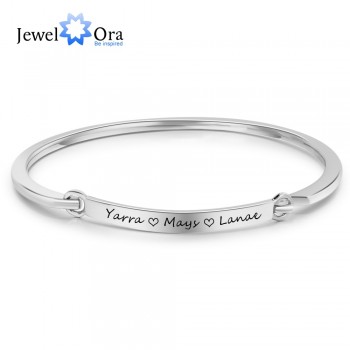 Personalized ID Braceles Customize Engrave Name 2 Colors Fashion Bracelets amp; Bangles For Women (JewelOra BA102095)