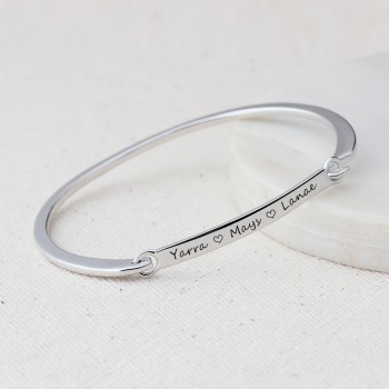 Personalized ID Braceles Customize Engrave Name 2 Colors Fashion Bracelets amp; Bangles For Women (JewelOra BA102095)