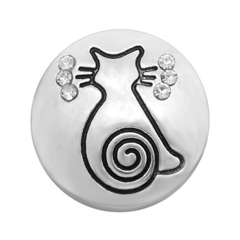 New KZ3116 Charming Lovely Cat Mamma Sunamp;Moon pineapple Round crystal 18MM snap buttons fit snap jewelry wholesale