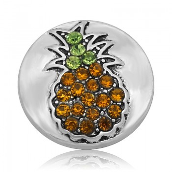 New KZ3116 Charming Lovely Cat Mamma Sunamp;Moon pineapple Round crystal 18MM snap buttons fit snap jewelry wholesale