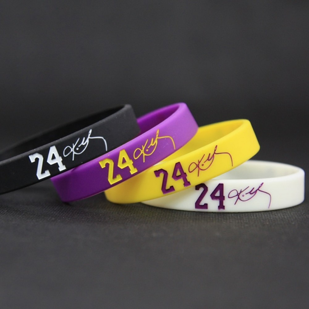 Mens Silicone Basketball Bracelets Lakers Kobe Bryant Sport Energy Balance Wristband Power Bangle