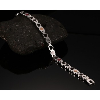 Fashion Healthy Magnetic Bracelet for Woman Heart  Design 316L Stainless Steel Health Care Elements Bracelet Hand Chain Jewelry