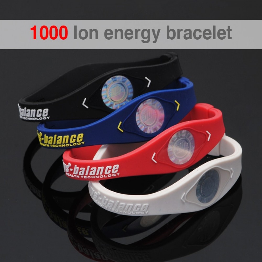 1000 ion Bio Elements Energy Bracelet Silicone Bracelet with Hologram Bracelets Power Bands Balance Energy Wristband With Retail