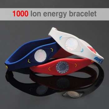 1000 ion Bio Elements Energy Bracelet Silicone Bracelet with Hologram Bracelets Power Bands Balance Energy Wristband With Retail