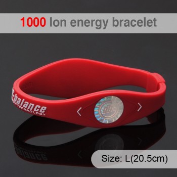 1000 ion Bio Elements Energy Bracelet Silicone Bracelet with Hologram Bracelets Power Bands Balance Energy Wristband With Retail