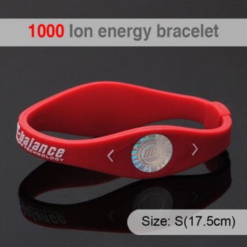 1000 ion Bio Elements Energy Bracelet Silicone Bracelet with Hologram Bracelets Power Bands Balance Energy Wristband With Retail