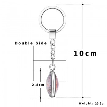 OMGALA DIY Double Side Personalized Custom Keychains Baby Family Lovers Photo Calendar Keyrings Key Chain Rings Holder for Gifts