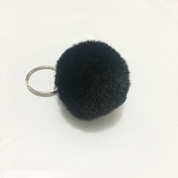 Cute Pink Cat Fur Keychain Pompom Fake Fur Ball Key Chain Fluffy Pompon Keyring Bag Charms Key Ring Llaveros Chaveiros