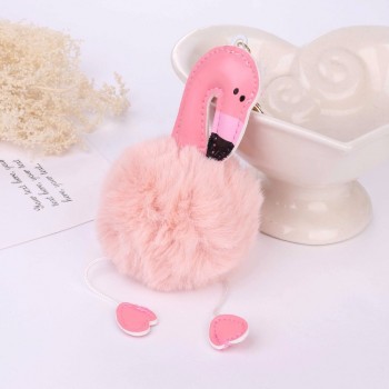 Rabbit Fur Keychain Bunny Rabbit Fur Fashion Pom Pom Keychain Bunny Toy Rabbit Keychain 14 cm Tote Car Charm Pendant