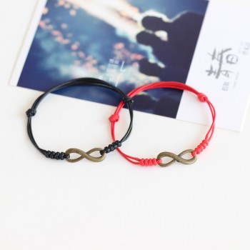Couples hand made infinity bracelets Simple fashion lovers  jewelry small gifts art jewelry #N035