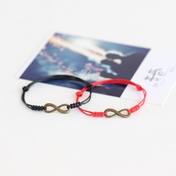 Couples hand made infinity bracelets Simple fashion lovers  jewelry small gifts art jewelry #N035