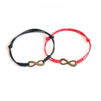 Couples hand made infinity bracelets Simple fashion lovers  jewelry small gifts art jewelry #N035